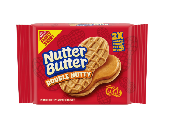 NUTTER BUTTER Double Nutty Peanut Butter Sandwich Cookies – Family Size, 15.27 oz - Image 3