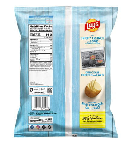 Lay’s Potato Chips Lightly Salted – Party Size, 12.5 oz - Image 2