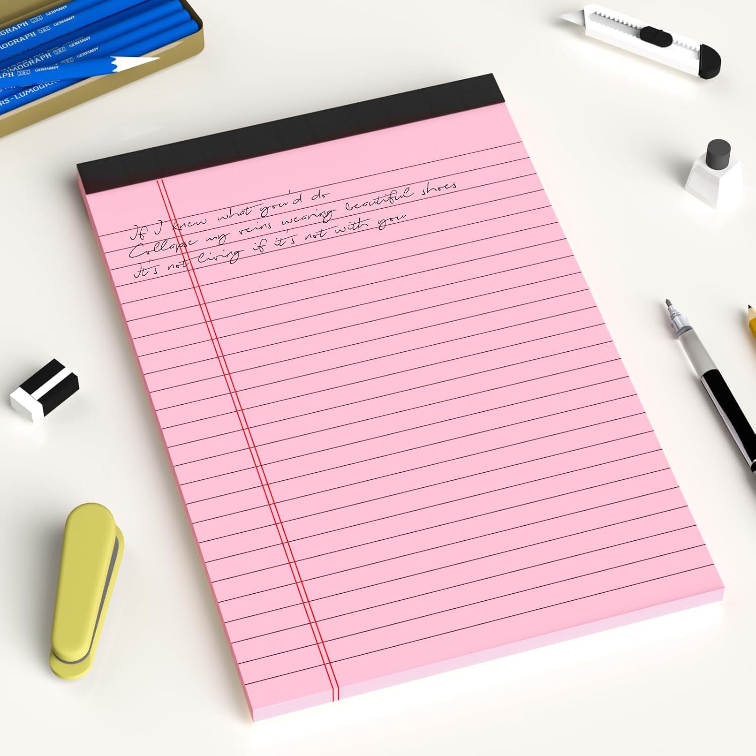 5pcs Small Note Pads 5x8 Notebook College Ruled Legal Pads Color Notepads 5 Pack Study Back Writing Pads 5 x 8 Perforated Narrow Ruled Pads of Paper for School & Office Supplies 30 Sheets/Pack - Image 8