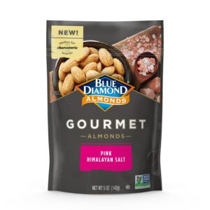 Blue Diamond Almonds, Gourmet Specialty Pink Himalayan Rock Salt Flavored Classic Snack Nuts Perfect for Charcuterie, Holidays, Gatherings, or Savory Snack, 5 oz.