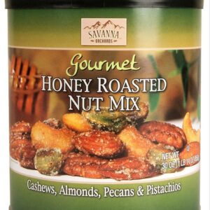 Savanna Orchards Gourmet Honey Roasted Nut Mix with Pistachios honey roasted, honey,roasted 30 Ounce