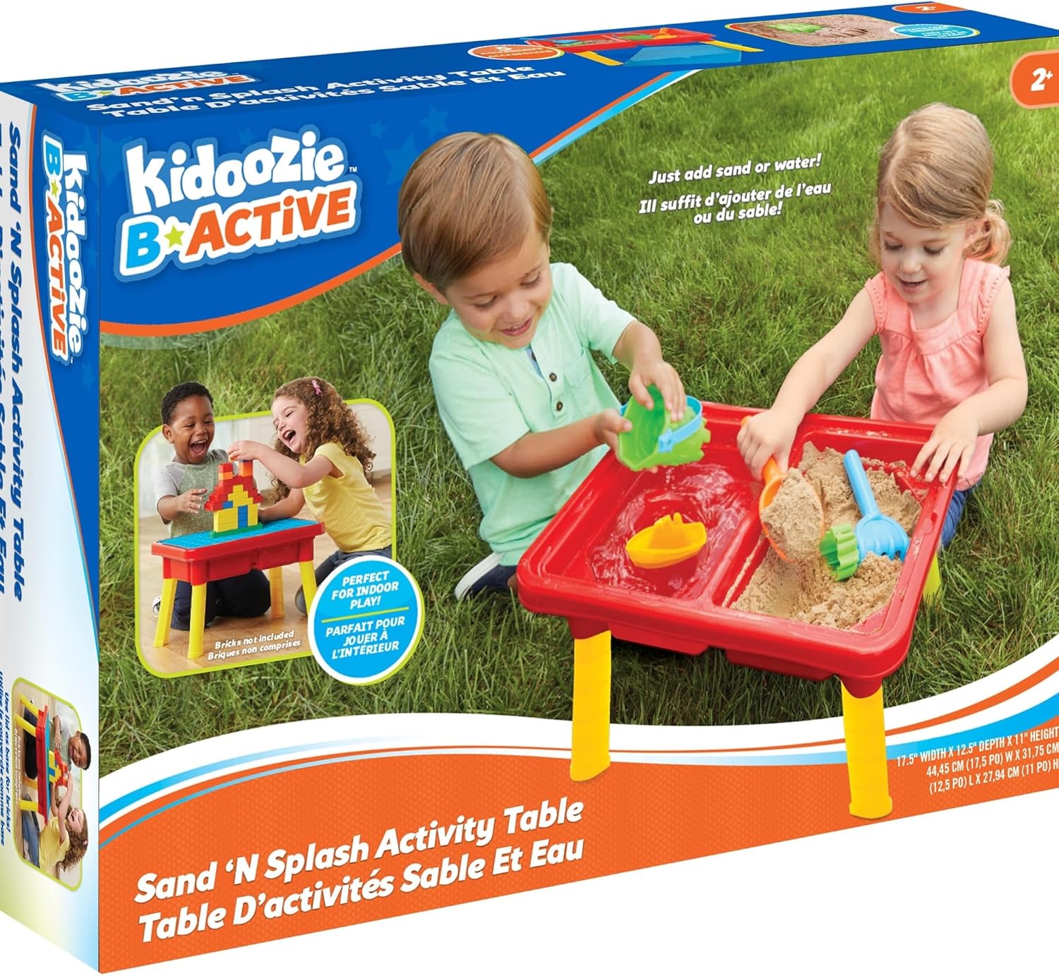 Toddler Sensory Kids Table with Lid | Sensory Bin | Kidoozie | Mega Block Compatible Lid | Indoor Outdoor Use , Red, G02521 17 x 12.5 x 11 inches - Image 13