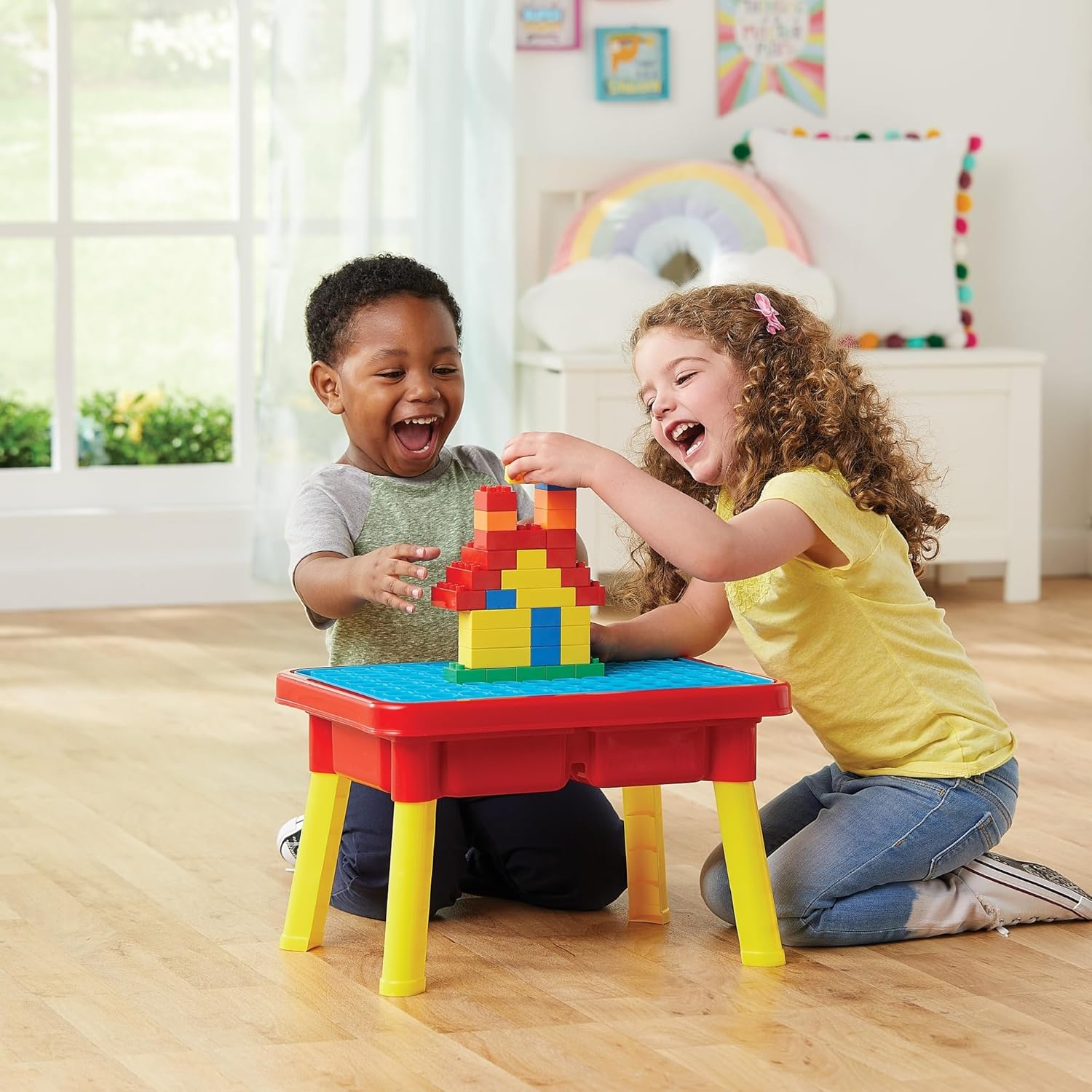 Toddler Sensory Kids Table with Lid | Sensory Bin | Kidoozie | Mega Block Compatible Lid | Indoor Outdoor Use , Red, G02521 17 x 12.5 x 11 inches - Image 9