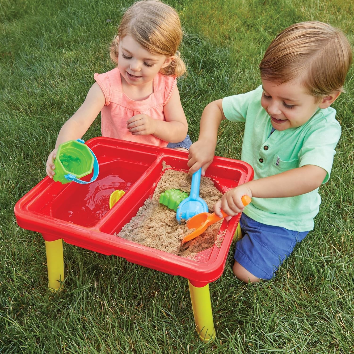 Toddler Sensory Kids Table with Lid | Sensory Bin | Kidoozie | Mega Block Compatible Lid | Indoor Outdoor Use , Red, G02521 17 x 12.5 x 11 inches - Image 10