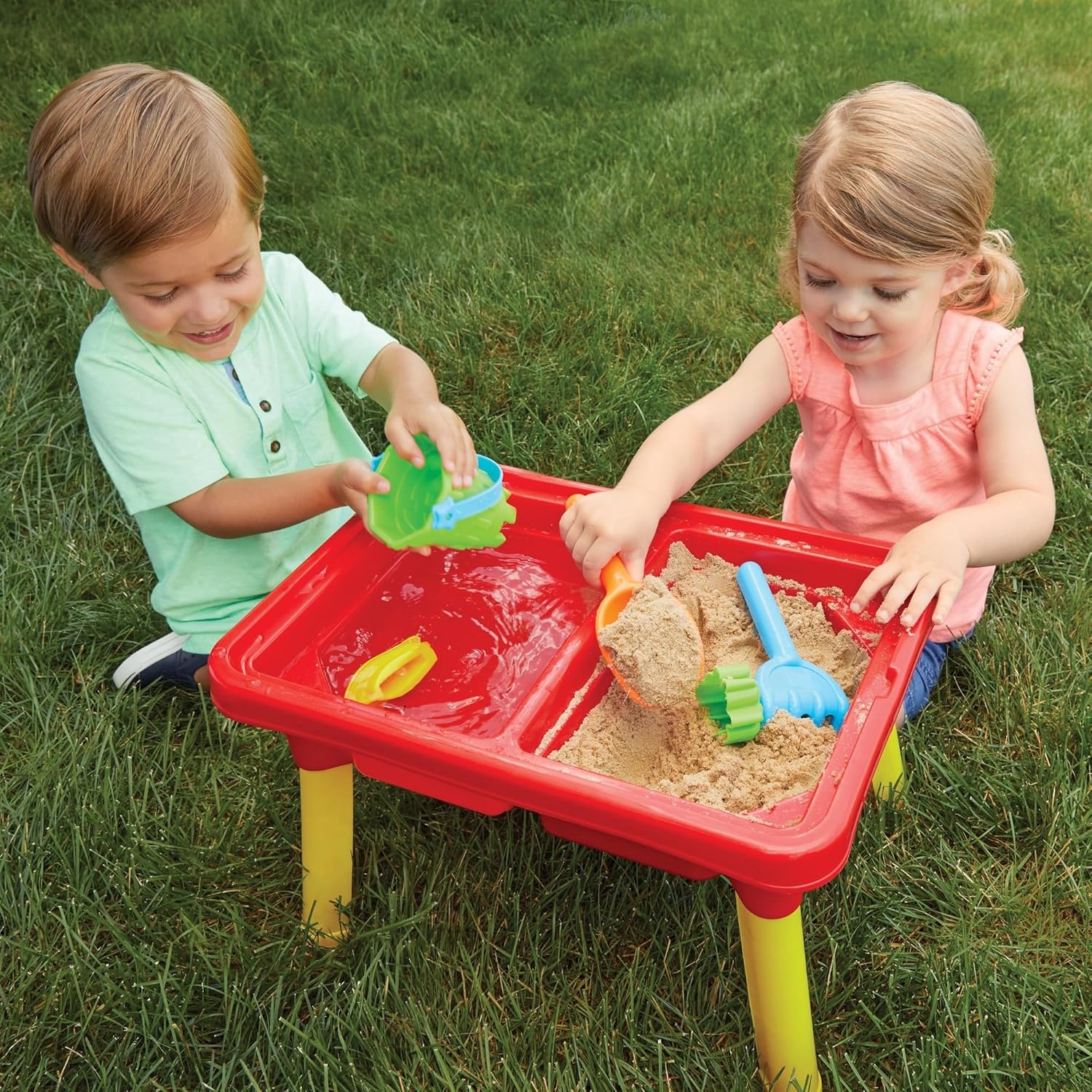 Toddler Sensory Kids Table with Lid | Sensory Bin | Kidoozie | Mega Block Compatible Lid | Indoor Outdoor Use , Red, G02521 17 x 12.5 x 11 inches - Image 12