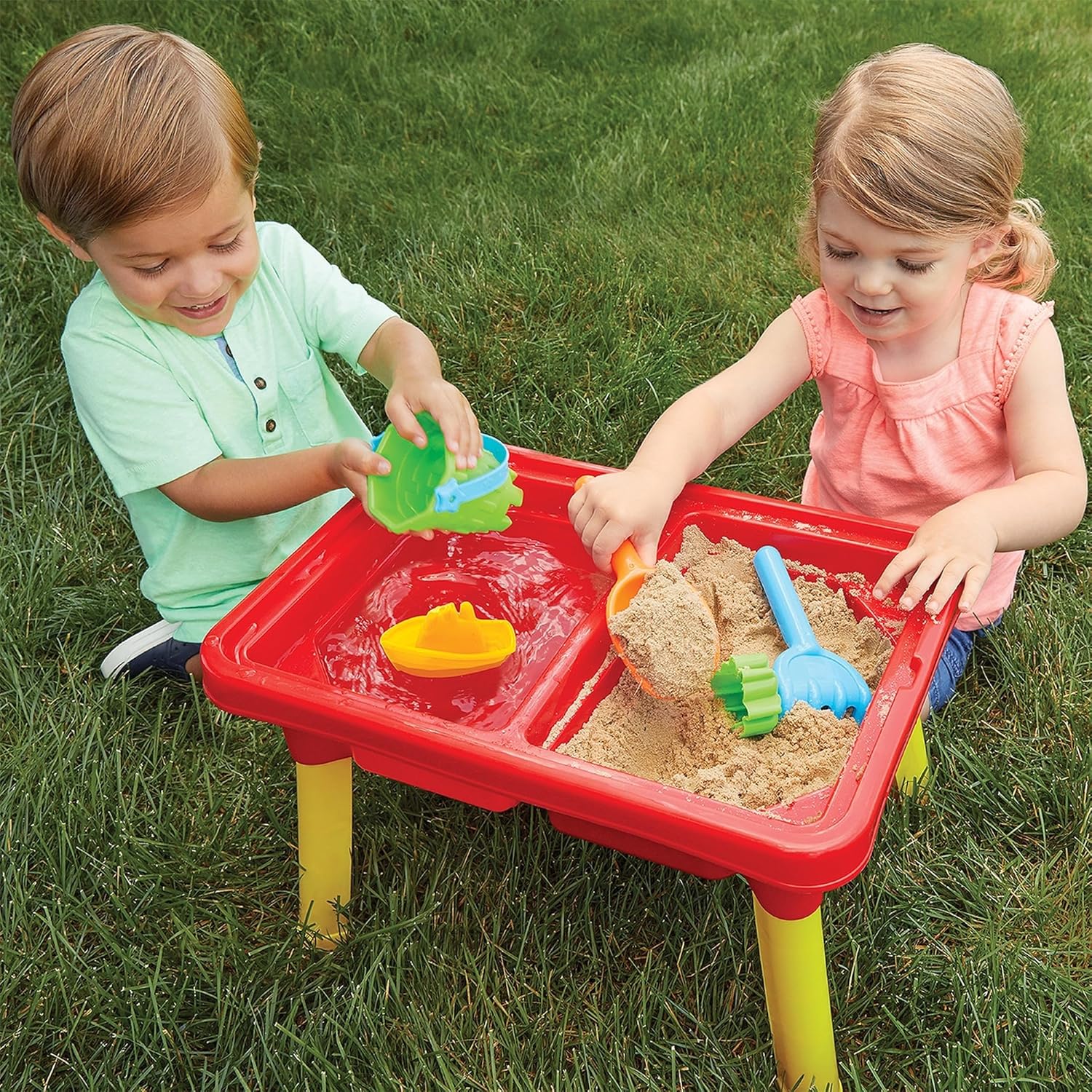 Toddler Sensory Kids Table with Lid | Sensory Bin | Kidoozie | Mega Block Compatible Lid | Indoor Outdoor Use , Red, G02521 17 x 12.5 x 11 inches - Image 5
