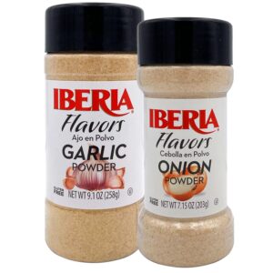 Iberia Garlic Powder, 9.1 Oz + Iberia Onion Powder, 7.5 Ounce