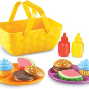 Learning Resources New Sprouts Picnic Set - 15 Pieces, Ages 18+ months Pretend Play Food for Toddlers, Preschool Learning Toys, Kitchen Play Toys for Kids