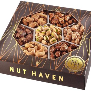 Fathers Day Nuts Gift Basket - Extra Large Assortment of Sweet & Roasted Salted Gourmet Nuts - Food Gift Box for Dad, Him, Husband, Christmas, Father's Day, Mother's Day, Family, Men & Women
