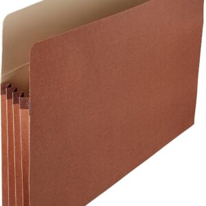 Amazon Basics Expanding File Folder Organizer with Pockets, Letter Size, 3.5-Inch Expansion, Accordion Style, Large Capacity Document Storage, Brown, 25-Pack