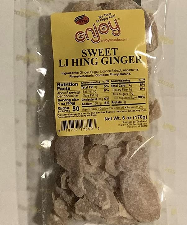 Enjoy Hawaii Snacks (Sweet Li Hing Ginger, 6 Ounce) - Image 3