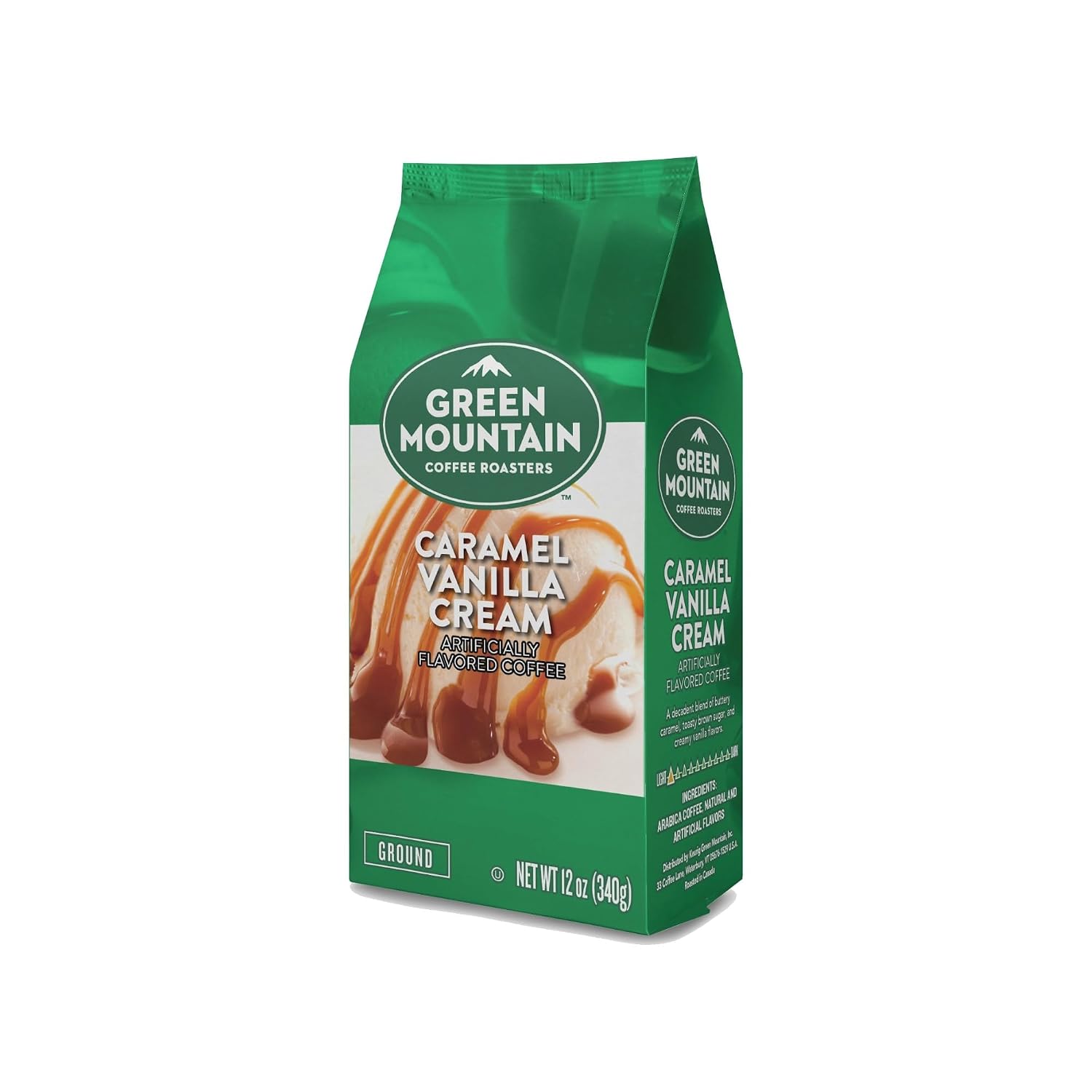 Green Mountain Coffee Roasters, Caramel Vanilla Cream, Ground Flavored Coffee, Light Roast, Bagged 12oz. (Pack of 2) - Image 7