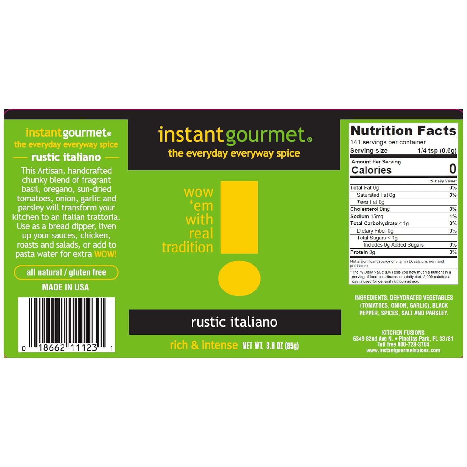 Instant Gourmet Rustic Italiano Italian Seasoning - 3.0 oz (Pack of 3) - Image 3